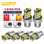 1156 트렁크 신호등 1157 LED 전구 12V 24V 자동차 후진 주차 브레이크 램프 P21W Ba15 45SMD 6500K