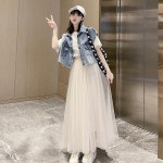 UNKNOWN 여름롱스커트 여름스커트 쉬폰 주름 플레어 치마 우디블 롱 샤스커트 SD-230518