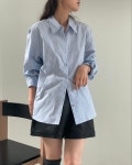 에이미그레이스 24fw 뉴 세인트 스트라이프 셔츠