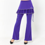 치마바지세트 캉캉바지 댄스도매몰 라인 라틴 스포츠댄스복 DANCE SPORTS 댄스바지 랩바지 양끈 SET 2 바지 L 66 초록 LDP19700