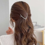 여성 헤어악세사리 진주 큐빅 헤어핀 올림머리 골드진주