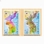 바니랜드 우리나라 지도 자석 퍼즐 장난감 어린이 놀이 게임