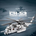 수송 헬리콥터 MOC 15012 모델 브릭 군인 전투기 Awacs 육군 빌딩 블록 DIY 장난감 세트 크리스마 CH-53