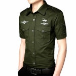 신델 남성 카고 반팔셔츠 h112