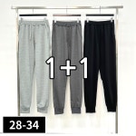 1 1 2장 묶음 이브컴퍼니 남녀공용 트레이닝 쭈리 스판 밴딩 조거 팬츠 챠콜 3503-2 2