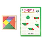 어린이 탱그램 컬러 칠교놀이 3단계 설선물 집중력 오감발달 1개