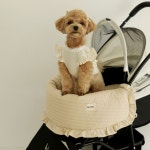 BONBONS 애견 유모차 가드범퍼 보호대 방석 라이너 베개 3종세트 1개 1개 1개 1개