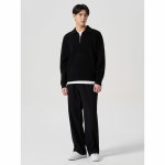 에잇세컨즈 플리츠 세미와이드핏 밴딩 팬츠 424121GY25