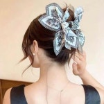 여성 페이즐리 올림머리 헤어핀 반묶음 스카프 집게핀