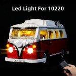 레고조립커스텀 블록 피규어 10220 T1 버스용 LED 라이트 업 기술 자동차 빌딩 블록 모델 브릭