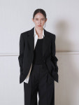 씨커슨 WOOL BLEND DETACHABLE SHIRTS JACKET CKS1J202BK