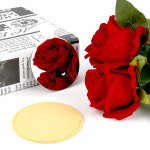 원형 가죽 파우치 손거울 세트