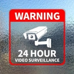 차 꾸미기 외부 후면 액세서리 24 시간 CCTV 카메라 경고 안전 자동차 스티커 문짝 창 범퍼 앞 유리 탈착식