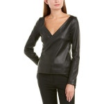 띠어리 띠어리 핏 가죽 랩 재킷