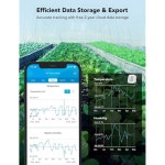 고비 와이파이 습도계 전자 잉크 디스플레이가 실내 블루투스 온도 습도 센서 앱 알림 알림 데이터 저장 내보내기 침실용 디지털 리모컨 H5103