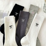 쓰러담아 리본 양말 장목양말 여성양말 시스루양말