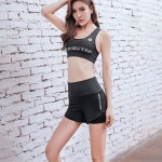 여자 3컬러 밴딩 필라테스 요가 피트니스웨어 숏팬츠 차콜