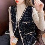 여자 코디 조끼 봄가을 하운드투스 체크 민소매 코트 밍크 다운 SPO마켓3