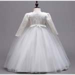 주니어 여아 초등 드레스 레이스 롱 원피스 화동 결혼식 연주회 120호