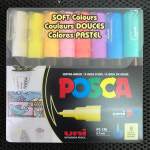 마커 세트 Uni Posca 소프트 페인트 아크릴 페인팅 펜 원단 유리 금속 우드 락 그래피티 DIY 8 색 0 PC-1M