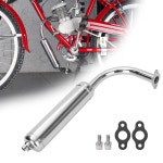 크롬 배기 머플러 파이프 개스킷 너트 키트 2행정용 49cc 60cc 66cc 80cc 엔진 가스 전동 자전거 모터