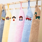 누리엠키 누리엠키 어린이집 고리수건 리얼 코마사40수 75g 세트 6개 소녀공주그레이