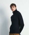문선 UNISEX Balaclava Knit Top Dark MS23FWUKN01NV-A1