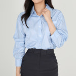 모이르벨라 여성용 로벤 스트라이프 셔츠 S T24FW2-A0622