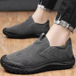 남성 끈없는 신발 운동화 박음질 포인트 캐주얼 슈즈