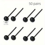 모루인형 부자재 키링 비즈 100개 50쌍 빈 아이 돌 DIY 울 펠트 트위스팅 로드용 - 공예 도구