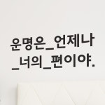 코이핀즈운명은 언제나 너의 편이야 감성 레터링 스티커- 스몰 9348796