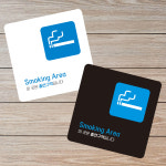 흡연구역입니다3 부착형 정사각 소형안내판