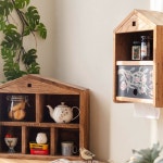 보관함 거실 A타입 장식장 집모양 원목 소품 집모양선반 진열대 A타입