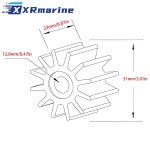 존슨 Jabsco 또는 Yanmar F4B 용 해수 펌프 임펠러 키트 볼보 CEF 교체 653-0001 128990-42200 876097