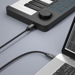 Tittron MIDI 키보드 컨트롤러용 1 8m USB-C to Type-B 인터페이스 케이블 - 메탈 핫템 잇템 MIDI-CB180