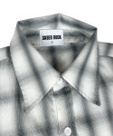 스케이터락 Logo Applique Ombre Check Oversized Shirt 000-1244GR