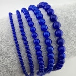 비즈팡 원석라운드 4 6 8 10 신백옥착색 사파이어 반줄 J1-210-10