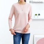 데일리 라운드 스판 티셔츠 B2103TS034A