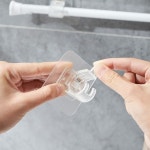 부착식 무타공 압축봉 커튼봉 봉걸이 홀더 브라켓