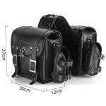 자전거 빈티지 더블 가방 오토바이 측면에 운반 대용량 인공 가죽 보관 장비 1