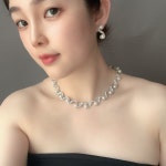 굿파트너 9화 지예은 주얼리세트 진주 목걸이 귀걸이 세트 파티 악세사리 방송 연예인