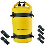 UraiseWerk 남성 여성용 방수 드라이 백 40L 80L 롤 탑 경량 플로팅 여행 수영 보트 타기 카약 캠