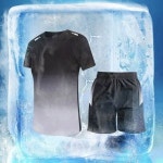 남성 여성 스포츠 쿨링 트레이닝복 상하의 세트