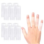 20pcs 손가락 소매 보호대 실리콘 젤 커버 쿠션 보호 고무 금이 간 손가락을 위한 릴리프 제공