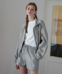 로시로우 L R metallic nylon shorts Light Khaki ight Khaki 329-L