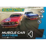 프리미엄 슬롯카 자동차 레이스 배틀 레이싱 세트 Scalextric Muscle Car Mayhem - 메인 파워 슬롯 C1449T