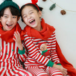 토토와모모 토토와모모 토토와모모 아동 크리스마스 성탄절 실내복 내의 어린이집 단체복 P메리베어스 30수