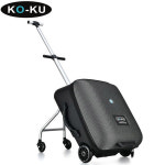 KO-KU 수하물 어린이 캐리어 가드레일 TSA 잠금 장치 탈착식 트롤리 케이스 확장 탑승 가방