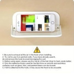 1pc 접이식 벽걸이 선반 욕실 화장실 주방 침대 옆 드릴링 전화 보관 Wifi 라우터