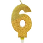 Gold Glitter 6th Birthday Candles Number 6 Candle Cakes Candle Candles for Cake Happy 6th Birthd